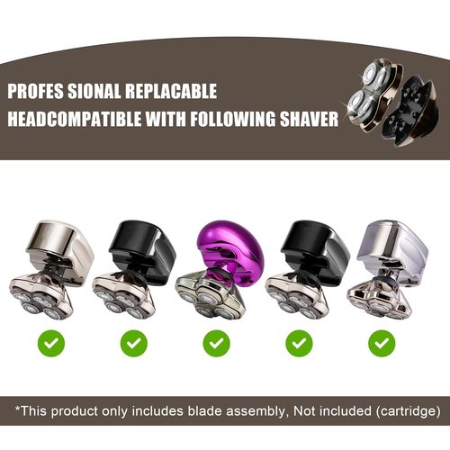 Shaver Replacement Heads Compatible with Skull Head Shaver, Replacement Blade for Pitbull, Butter flykiss pro & Palm for Bald Men 2 Pack