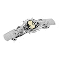 1928 Jewelry Black And Ivory Cameo Oval Bar 3.25 Inch Hair Barrette Clip For Women, (1 Pcs)