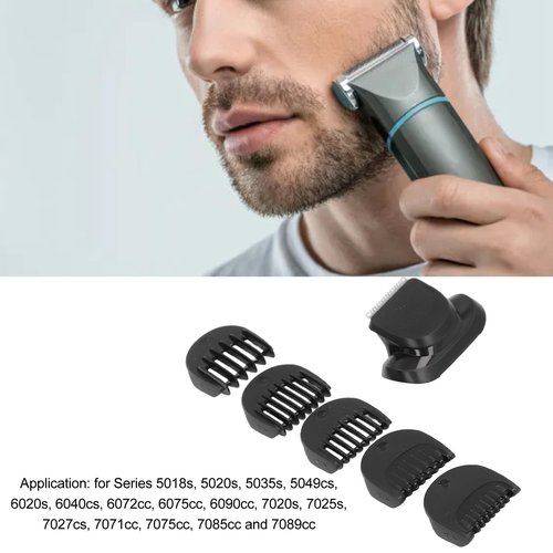 Luatoxry Beard Trimmer Head Replacement, Series 5/6/7 Replacement Beard Trimmer Guards with 5 Guards Combs Compatible with 5018s, 5020s, 5035s, 5049cs, 6020s, 6040cs, 7020s, 7025s