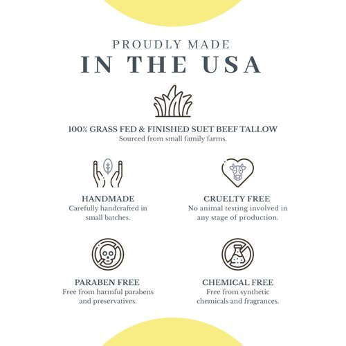 Vanman's Tallow and Honey Balm With No Added Scent - Beef Tallow Face Moisturizer with Grass-Fed/Finished Beef Tallow for Skin, Organic Raw Honey and Beeswax, Cold Pressed Olive Oil - 2 oz