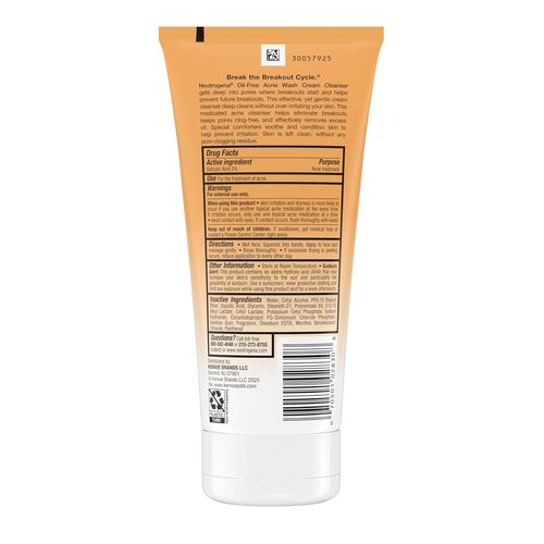 Neutrogena Oil-Free Acne Face Wash - 2% Salicylic Acid Treatment for Acne-Prone Skin | 6.7 fl. oz
