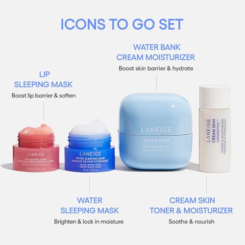 LANEIGE Water Bank Blue Hyaluronic Cream - Hydrating Korean Face Moisturizer with Squalane & Ceramide