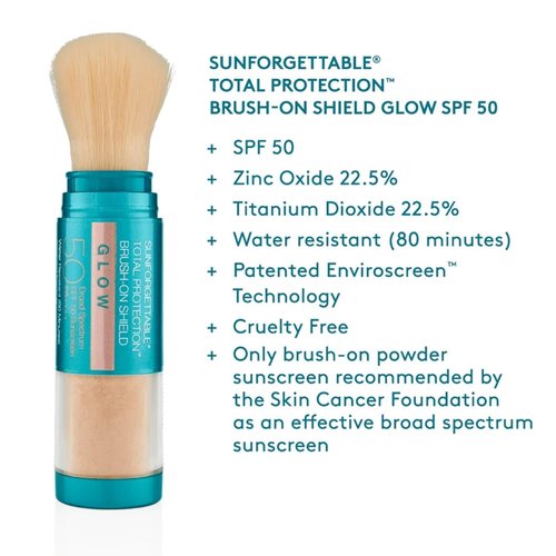 Colorescience Brush-On Sunscreen Mineral Powder - Ideal for Sensitive Skin | SPF 50 Protection