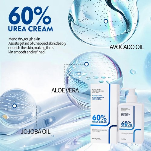 NIZENTA Urea Cream 60 Percent Body Lotion 10.58 Oz, Body Lotion for Dry Skin, Skin Moisturizing Lotion for Extremely Dry Skin, Non Greasy Body Cream