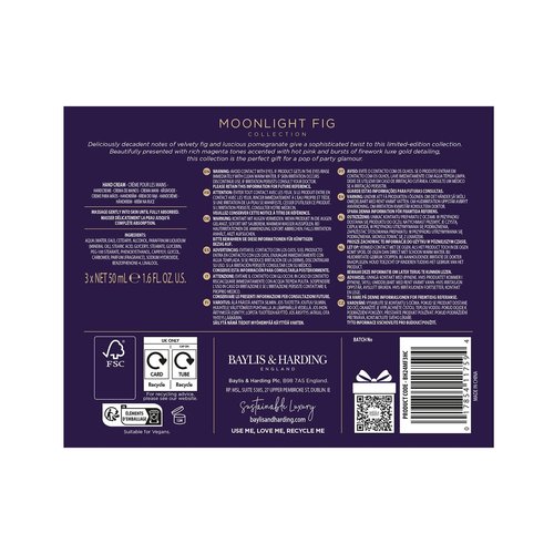 Baylis & Harding Gift Set for Women - Luxuruy Hand Care Pack - Moonlight Fig - 2 Pack