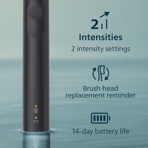 Philips Sonicare 4100 Series Electric Toothbrush - Advanced Sonic Technology, Pressure Sensor, Black | Model HX3681/24