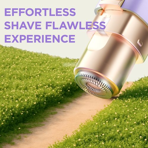 Rechargeable Facial Hair Remover for Women: 2 in 1 Electric Eyebrow and Facial Hair Remover - Suitable for Middle-aged Women’s Eyebrow, Chin, and Cheek Trimming - with Built-in LED Light(Purple)