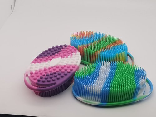 Soft Exfoliating Body Shower Scrubber - Silicone Bath Brush for Kids & Adults - 3 Pack