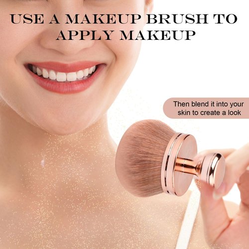 2pcs Extra Large Self Tanning Brush, Self Tanner Applicator Foundation Makeup Brushes Spray Tan Blending Brush Oval Body Brush Makeup for Blusher Legs Arms Face Body (Rose Gold)
