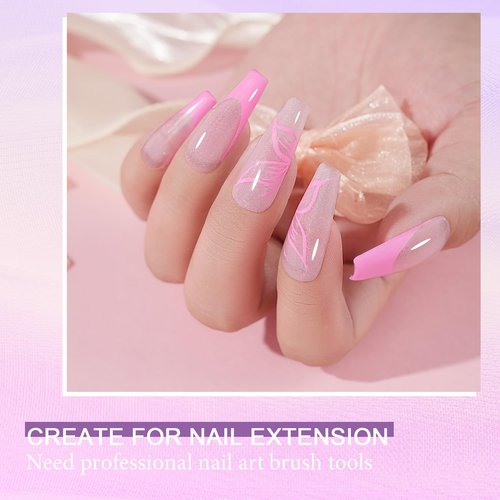 EODCI Glitter Pink Acrylic Powder - 56g/2oz Acrylic Nail Cover Powder for Nail Extension, Professional Nail Design, Sculpting, and Nail Building - Salon-Quality Acrylic Nail Supplies