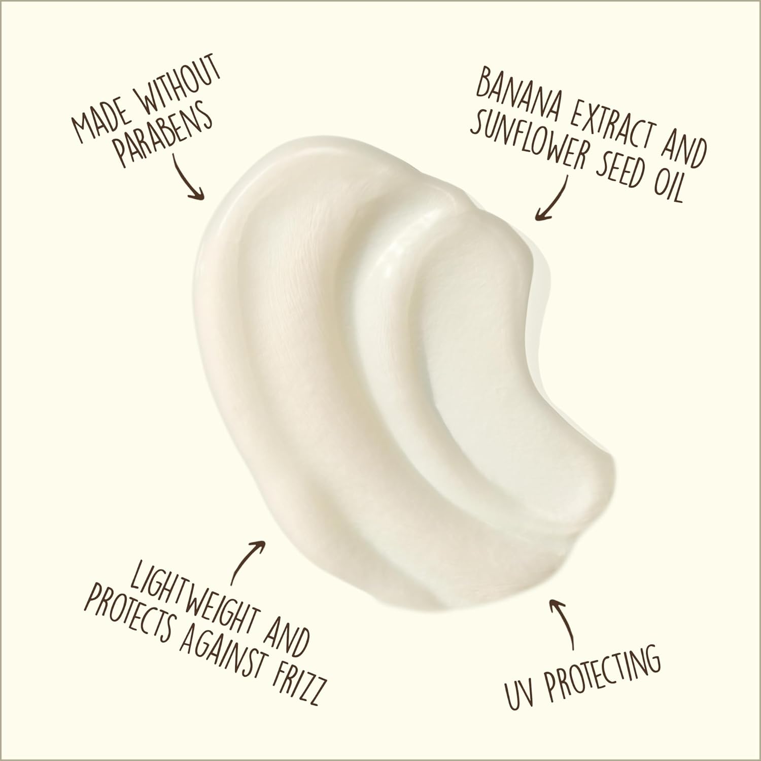 Sun Bum Revitalizing Air Dry Cream - Anti-Frizz Styling Cream with Banana Extract - Vegan & UV Protection - 6 fl oz