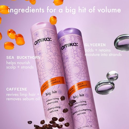 Amika Big Hit Volumizing Conditioner - Boost Volume & Shine for All Hair Types