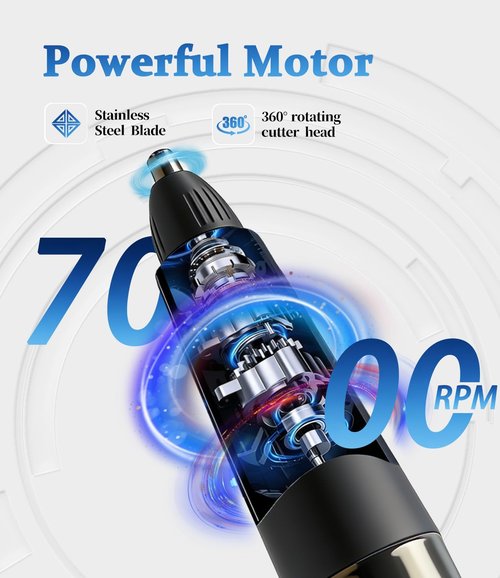 FREIOWEEI 2026 New Upgrade Men's Nose and Ear Trimmer with LED Display – Rechargeable Nose Hair Trimmer for Men, Eyebrow and face Trimmer, Powerful Motor & Dual-Edge Blades, Waterproof