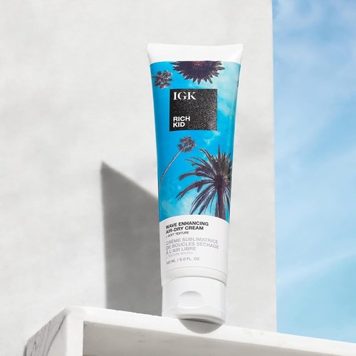 IGK RICH KID Wave Enhancing Air-Dry Cream - Hold, Texture & Shine | Vegan & Cruelty-Free