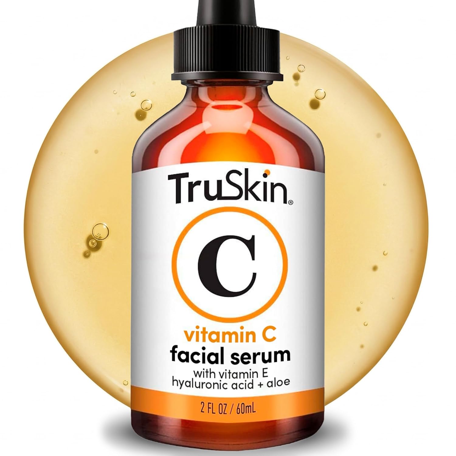TruSkin Vitamin C Serum - Anti-Aging Face Serum with Hyaluronic Acid & Vitamin E | Brightens Dark Spots, 2 Fl Oz