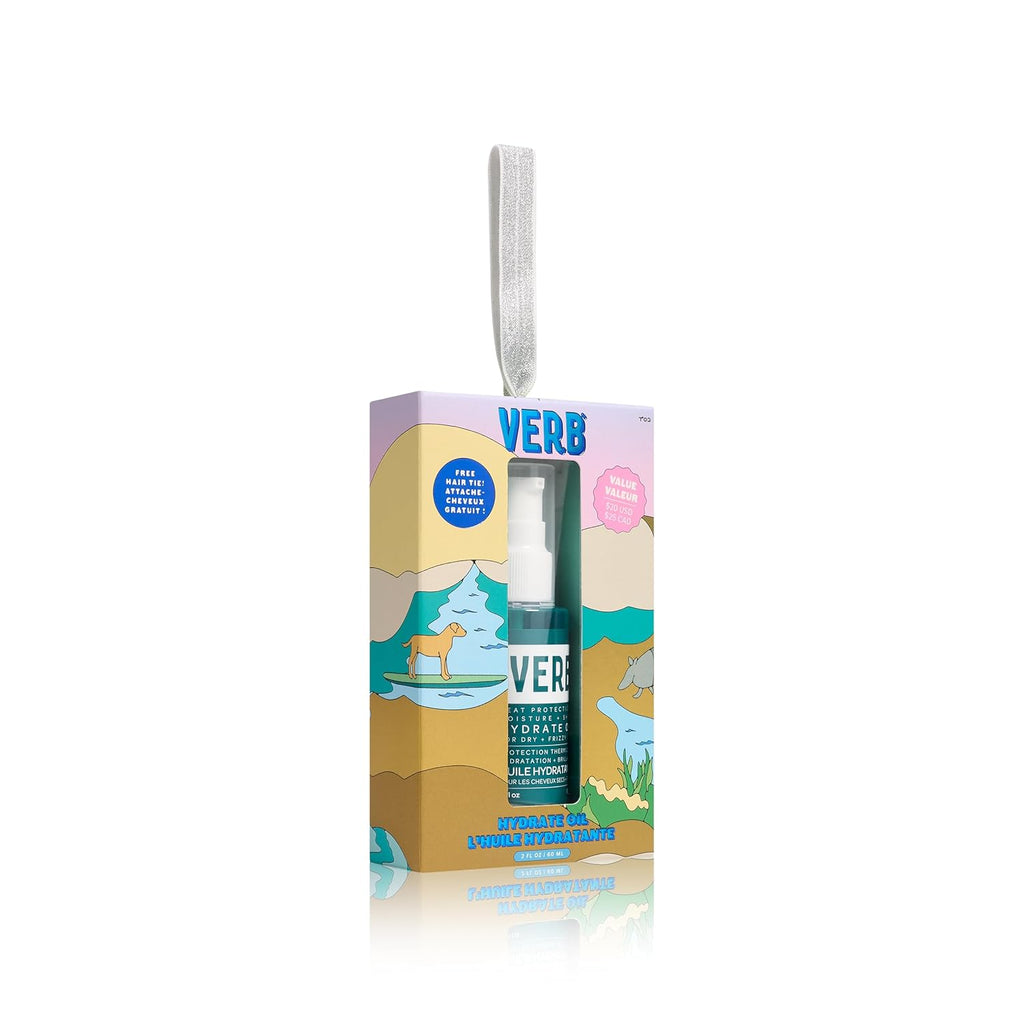 VERB Hydrate Oil - Moisturizing Formula for Smooth, Shiny Hair - Heat Protection - Amber + Warm Jasmine Scent