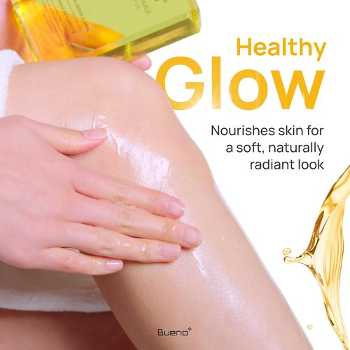 Bueno Paris Carrot Body Oil - Hydrates & Protects Skin with Carrot Extract | 6.7 Fl Oz