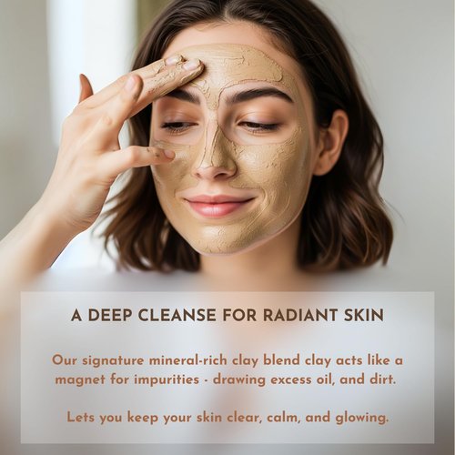 Organique Alchemy - Bentonite Clay Powder For Face, Body & Hair, Deep Pore Cleansing & Detox, Indian Healing Calcium & Sodium Clay, For Masks & Bath 32 oz (920g)