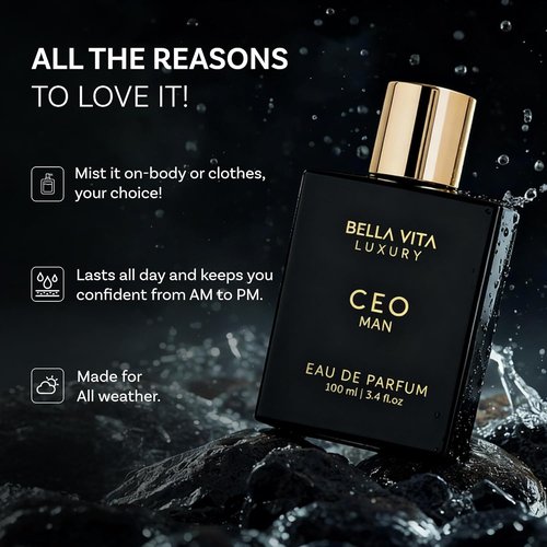Bellavita Luxury CEO MAN Eau de Parfum - Long Lasting Men's Fragrance | 100 ml | Mandarin, Lemon, Lavender, Vetiver Notes
