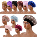 12pcs Large Satin Bonnets for Sleeping, Silky Hair Bonnet for Black Women Braid Curly Hair