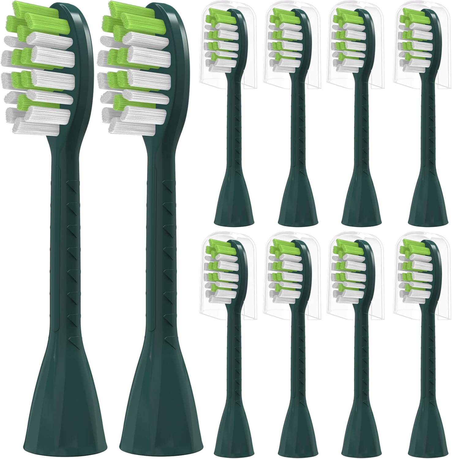 YMPBO Toothbrush Replacement Heads - Soft Bristles for Philips One Series Sonicare | 10 Pack in Sage Green
