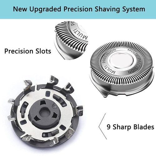 Gleway SH50 Replacement Heads - Compatible with Philips Series 5000 Shaver | 3 Pcs with Cleaning Brush