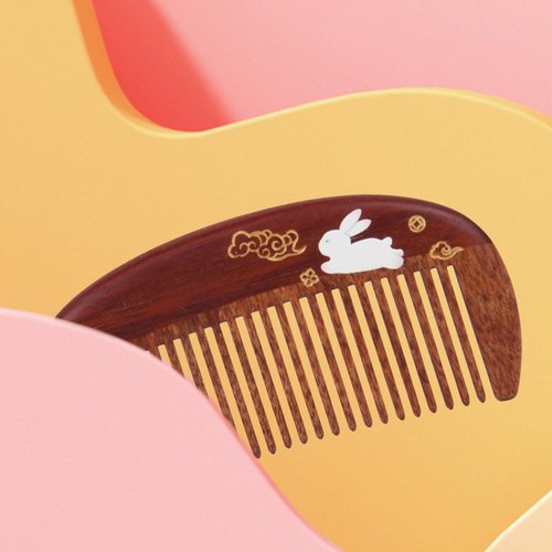 TAN MUJIANG Wooden Hair Comb for Woman Antistatic Scalp Massage 1pc