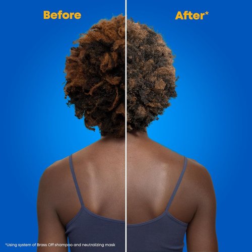 Matrix Brass Off Blue Hair Mask - Neutralizes Brassy Tones for Color-Treated Brunettes & Dark Blondes