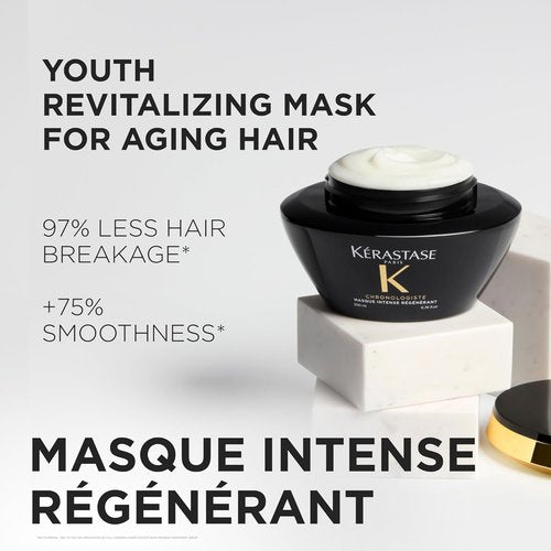 KÉRASTASE Chronologiste Revitalizing Youth Hair Mask - Hydrating & Smoothing Formula with Hyaluronic Acid & Abyssine