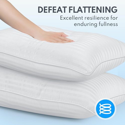 King Size Bed Pillows - Premium Down Alternative Cooling Pillows Set of 2 for All Sleep Positions