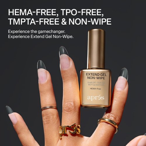 APRÉS Non-Wipe Extend Gel - HEMA-Free TPO-Free Adhesive for Gel-X Tips, 15ml / 0.5oz