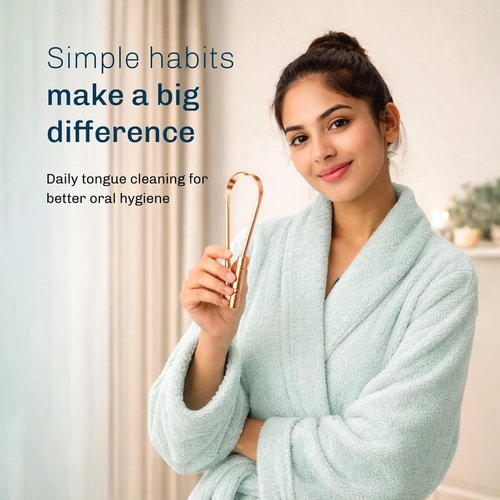 BENTODENT Stainless Steel Tongue Scraper - 2-Pack in Silver & Rose Gold | Travel Case Included, Reduces Bad Breath