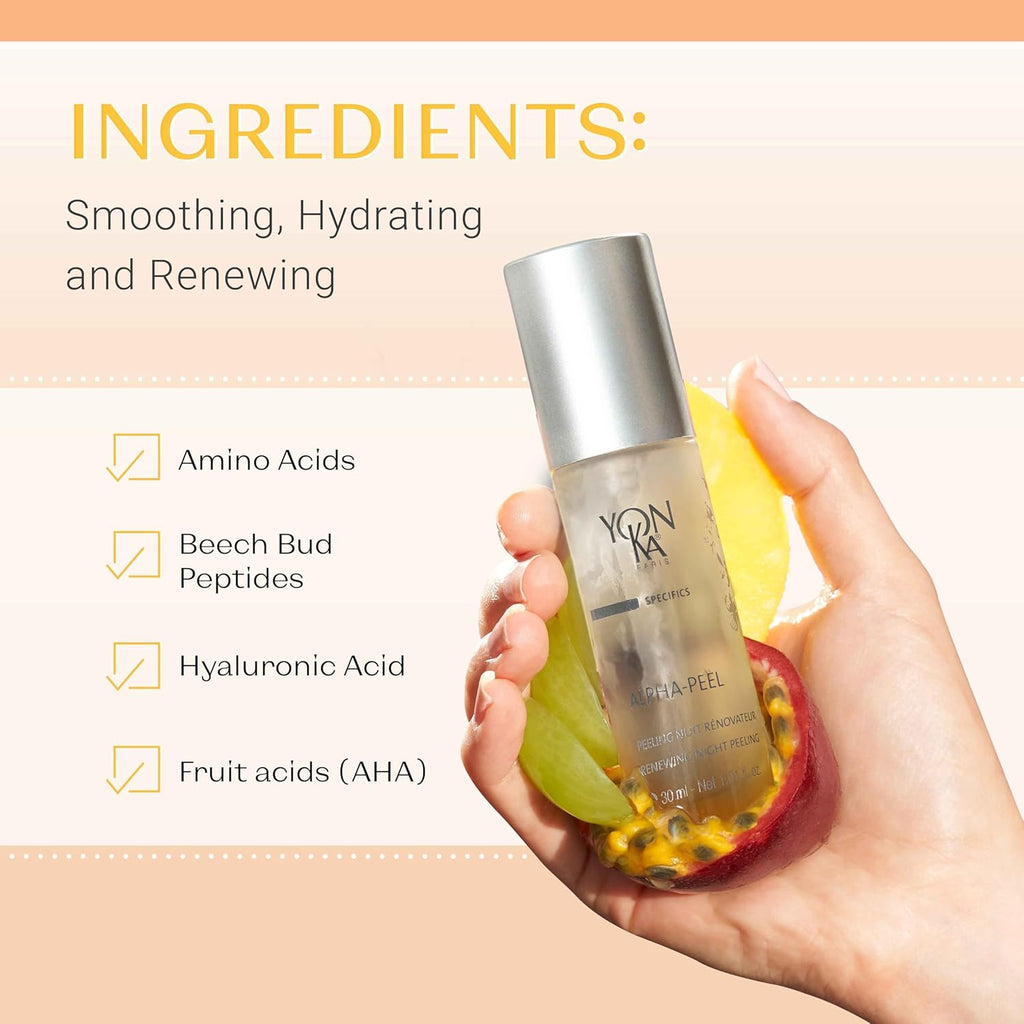 Yon-Ka Alpha Peel Concentrate - Anti-Aging Night Peel for Fine Lines & Wrinkles | 1.01 fl oz | Paraben-Free