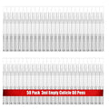 UPZIGS 50 Pack Empty Cuticle Oil Pens Bulk-3ml Travel Size Nail Oil Pen, Disposable Twist Pens with Brush-No Leak, DIY Nail Care Kits for Nail Salon