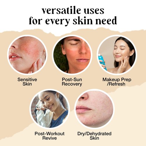 300ml + 50ml Thermal Spring Water Face Spray Mist Hydrating w/ Hyaluronic Acid & Aloe Vera - Hydrating Face Mist, Soothing & Calming, Mineral-Rich Skin Nourishment, Refreshing, 10 fl oz + 1.7 fl oz