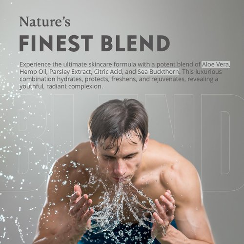 Ruggedly Handsome Aftershave - Soothing Men's Face Moisturizer with Menthol | 240ml Travel Pack - Reduces Lines & Wrinkles