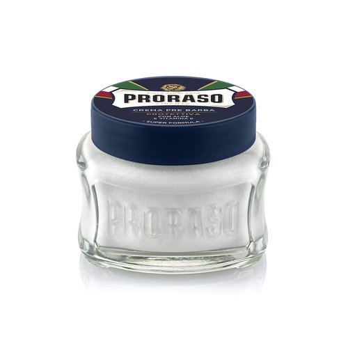 Proraso Pre Shave Conditioning Cream - Aloe Vera & Vitamin E - Protective Formula for Dry, Rough Skin & Beard - Premium Italian Pre Shave Cream - 3.6oz