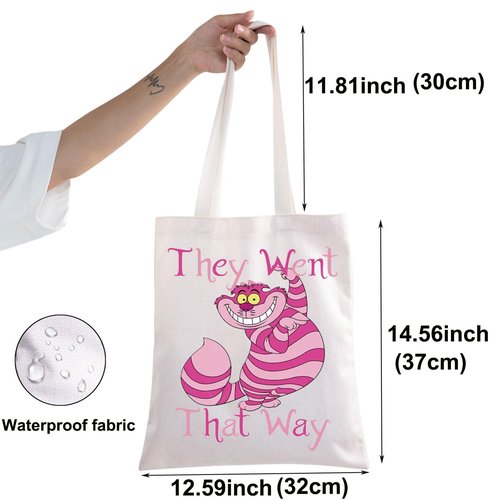 BWWKTOP Cat Cosmetic Makeup Bag Grind And Smile Gifts They Went That Way Cat Zipper Pouch Bag For Movie Fans (Went That Way TG)