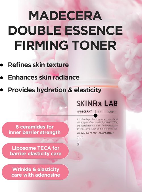 SKINRxLAB MadeCera Cream Double Essence Firming Toner - Dual Layer Hydration with Milk Protein & Ceramide | 5.07 fl. oz.