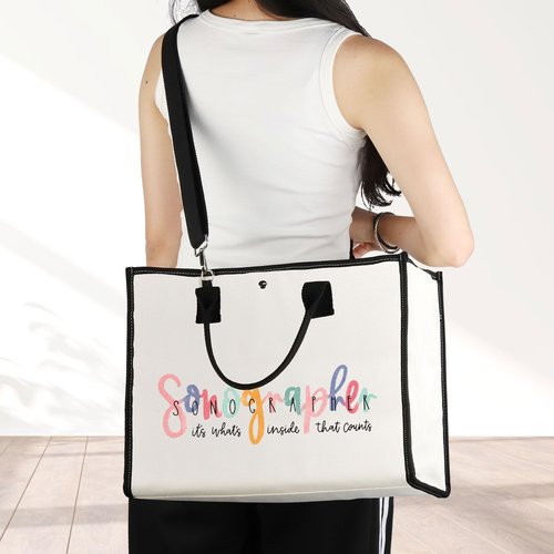 JNIAP Sonographer Makeup Bag Sonographer Gifts Ultrasound Tech Gifts Radiologist Zipper Bag Radiology Gift (Sonographer Tote)