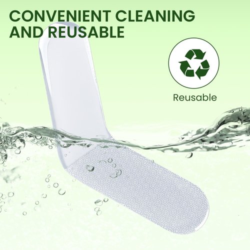 ESUOHYM Glass Foot File Triangle Shaped Callus Remover Feet Heel Scrubber Dead Skin Scraper Pumice Stone Professional Pedicure Tools for Women and Men