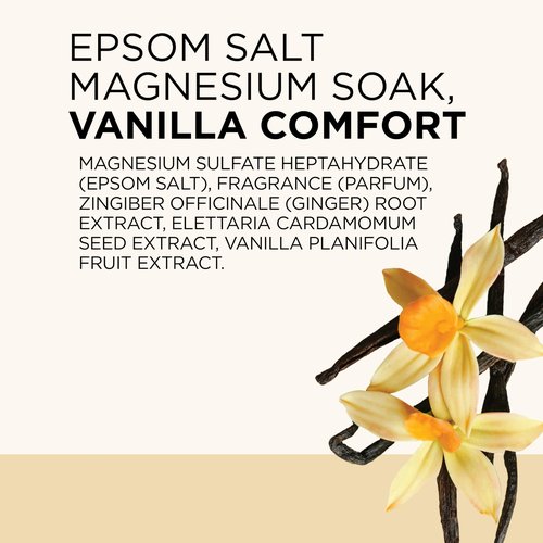 Dr Teal's Epsom Salt Magnesium Soak, Vanilla Comfort, 3 lbs (Pack of 4)