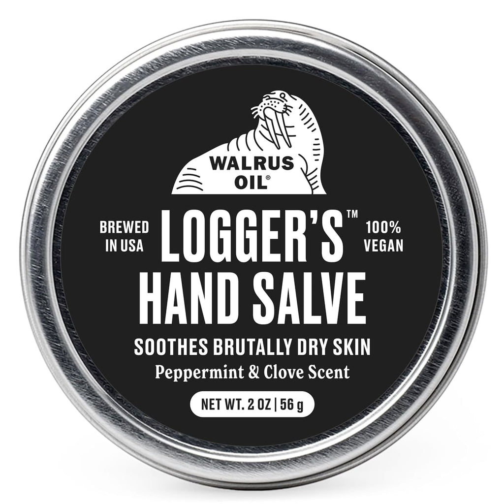Walrus Oil - Logger's Hand Salve Cream | 100% Vegan, Beeswax-Free, 2oz - Nourishing Coconut & Cocoa Butter Blend