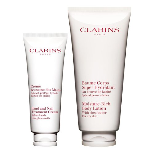 Clarins Hand & Nail Treatment Cream Bundle - Moisture-Rich Body Lotion | Softens, Nourishes & Hydrates Skin