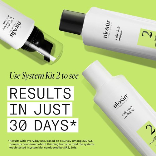 Nioxin System 2 Leave-In Treatment - Hair Thickening Formula for Natural Thinning Hair | Boost Density & Strength with Niacinamide & Biotin