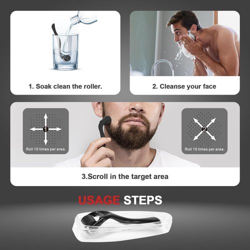 540 Titanium Derma Roller - Microneedle Micro Needle Roller for Men and Women Home Use - Microneedling Roller Microneedle Skin Care Tool B13