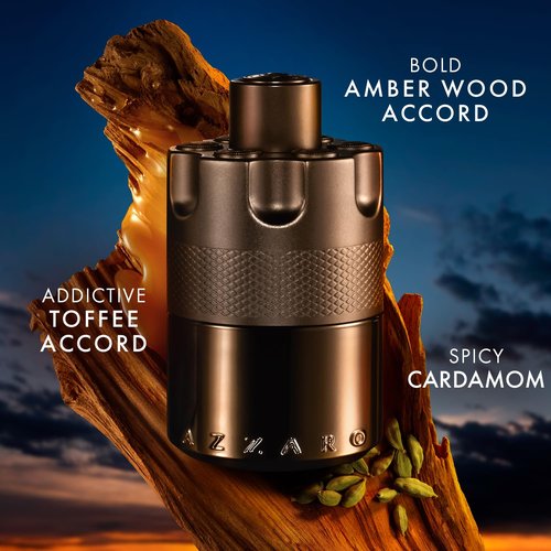 Azzaro The Most Wanted Eau de Parfum Intense Set - Fougère Woody Cologne for Men, 3.4 fl oz & Travel Spray