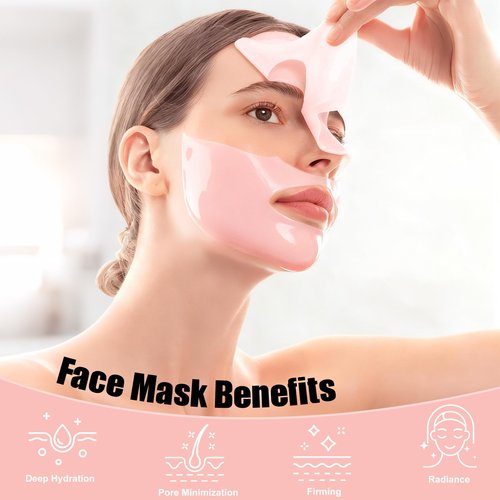 BNIFI Collagen Face Mask- Hydrating Overnight Hydrogel Facial Mask Suitable for Women's Delicate Skin care, Minimizes Pores, and Firms Skin (28 grams) × 4 pieces