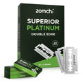 Double Edge Razor Blades, 100 Counts Safety Razor Blades for Shaving, Platinum Stainless Steel Shaving Blades for Men and Women, Fits All Standard Double Edge Razors