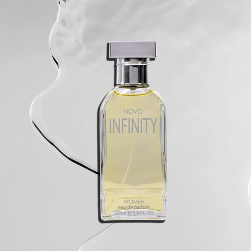 NovoGlow Infinity Eau De Parfum for Women - 3.4 Oz | Refreshing Citrus Floral & Musk Fragrance, Perfect Gift